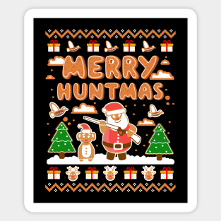 Ugly Sweater Hunting. Merry Huntmas. Sticker